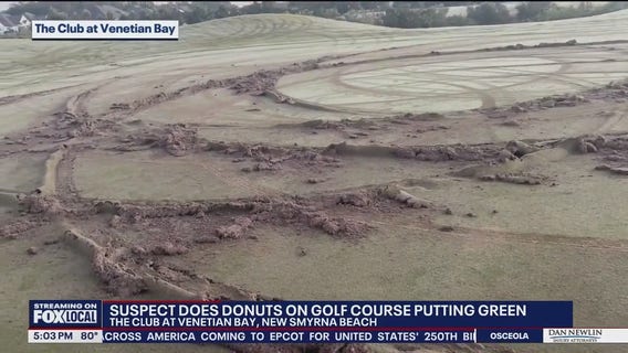 Driver's joyride destroys Florida golf course green
