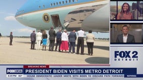 Roop Raj and Bre Teamer discuss Biden's landing in Michigan today