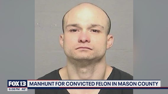 Manhunt underway for Mason County assault suspect