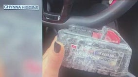 Battery smashes through woman's windshield on Florida Turnpike