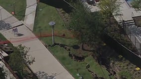 Buffalo Bayou trail collapse near apartment