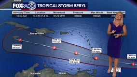 Tropical Storm Beryl could become hurricane