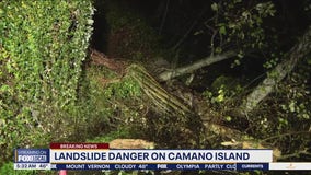 Landslide danger on Camano Island