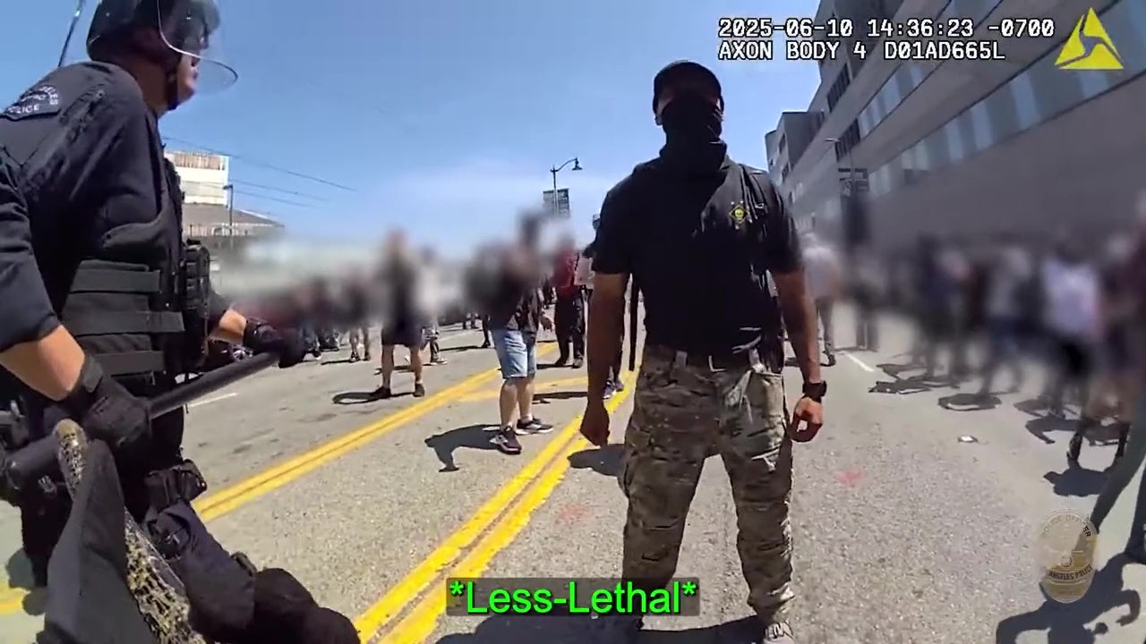 LAPD bodycam video shows DTLA protest arrest | FOX 11 Los Angeles