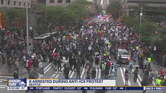 8 arrested during Seattle anti-ICE protest