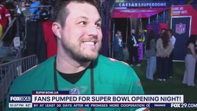 Fans pumped for Super Bowl opening night in NOLA