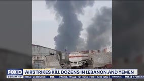 Airstrikes kills dozens in Lebanon and Yemen