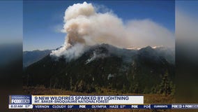 9 new wildfires in WA sparked by lightning