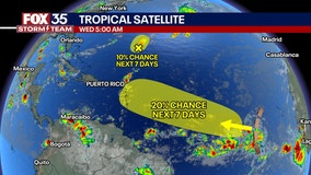 Tropical waves show moderate chance for development