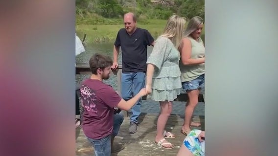 Video: Georgia man struggles to propose to distracted girlfriend