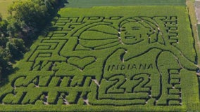 Northwest Indiana farm carves out corn maze in honor of Caitlin Clark