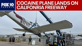 Pilots found with drugs on plane that landed on freeway