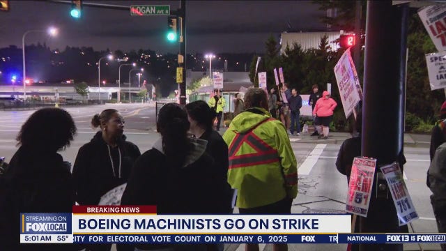 Boeing machinists in WA go on strike after rejecting contract offer