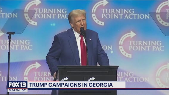 Trump campaigns in Georgia in battleground state blitz