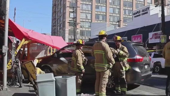 9 hurt after minivan plows into crowd in downtown LA