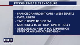 Health officials warn of possible measles exposure at Seattle urgent care