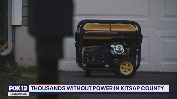 Thousands still without power in hard-hit Kitsap Peninsula