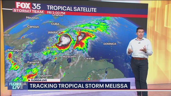 Tropical Storm Melissa impacting Florida's coastline