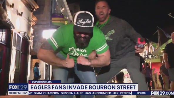 Eagles fans invade Bourbon Street