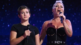 Pink duets protest song with her 12-year-old daughter