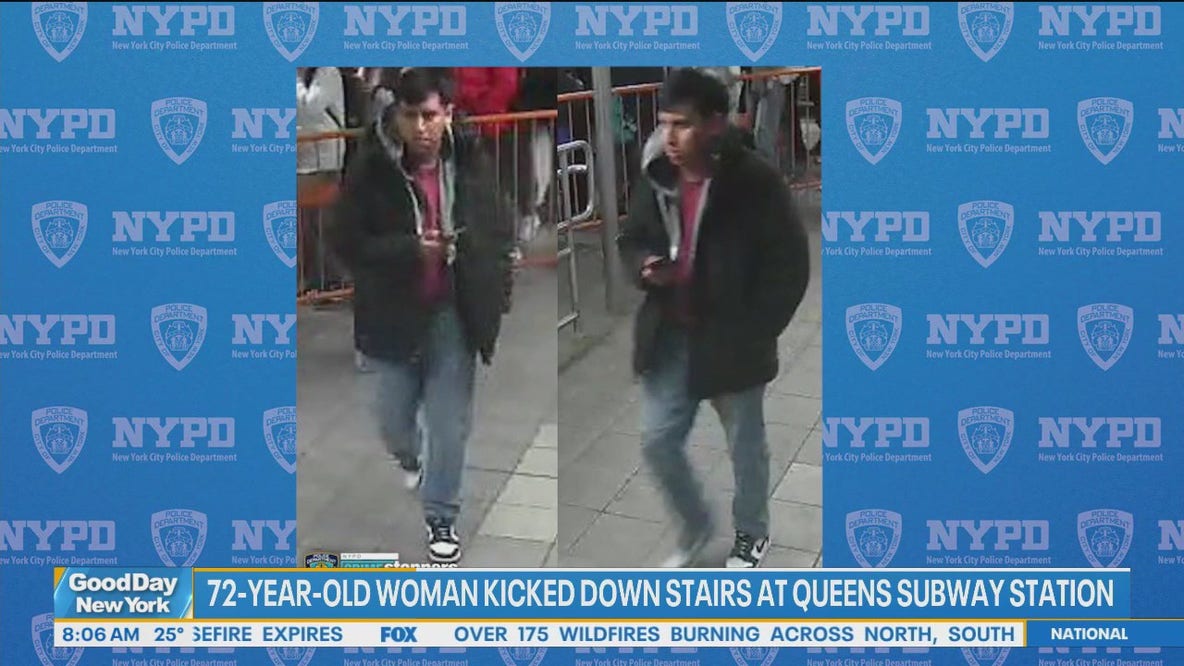 72-year-old woman kicked down stairs at Queens subway station