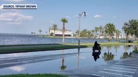 Lake Monroe in Sanford overflowing due to Hurricane Milton