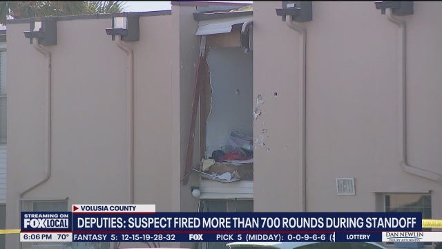 Thanksgiving Day standoff: Suspect fired over 700 rounds, Volusia County sheriff says