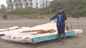 Hurricane Milton: Damage at Cocoa Beach as surfers hit the waves