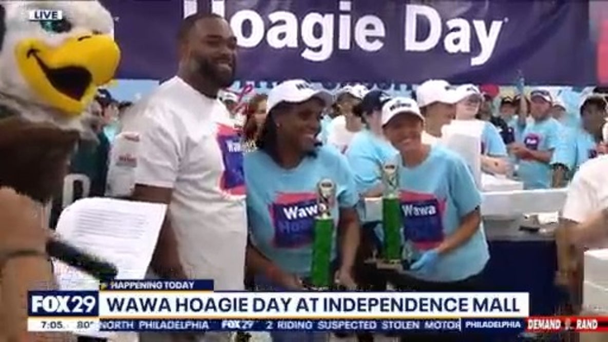 Brandon Graham makes surprise appearance at Wawa Hoagie Day
