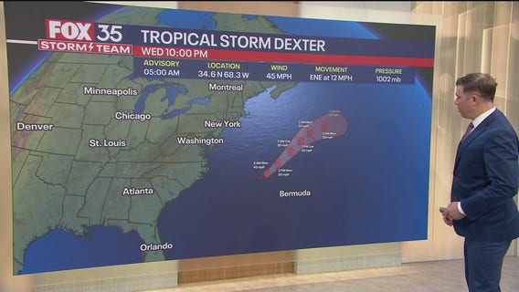 Tropical Storm Dexter forms in the Atlantic