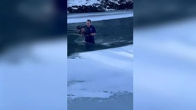 Vermont man jumps into icy river to save struggling dog from certain death