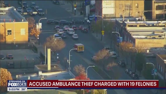 Accused ambulance thief charged with 19 felonies