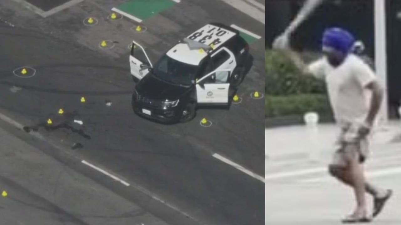 Man swings machete outside Crypto.com Arena | FOX 11 Los Angeles