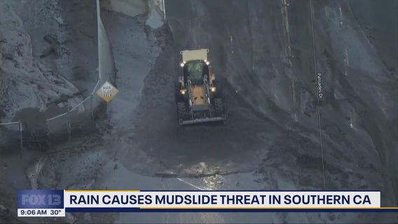 Rain causing mudslide threats in Southern CA