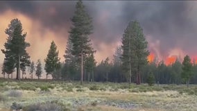 Wildfires burning in Canada and Oregon