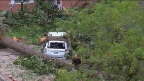 Destruction in Chicago suburbs after storms pummel the area