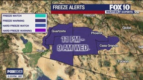 Arizona weather forecast: Cold conditions in Phoenix on Tuesday