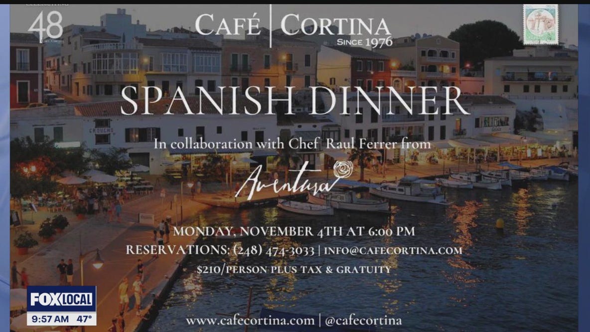 Cafe Cortina to host Spanish dinner event with Aventura
