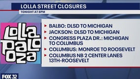 Lollapalooza street closures begin in downtown Chicago