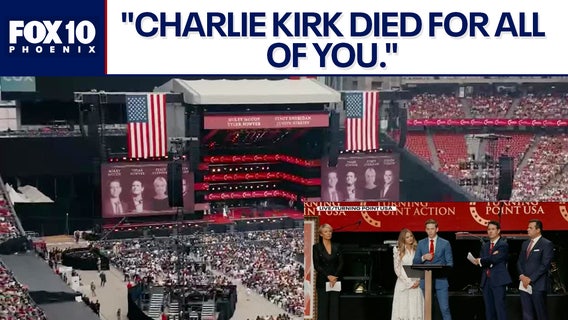 Turning Point USA colleagues speak at Charlie Kirk's memorial
