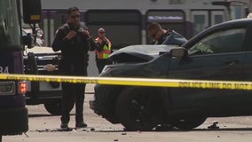 Crash involving bus sends women to hospital