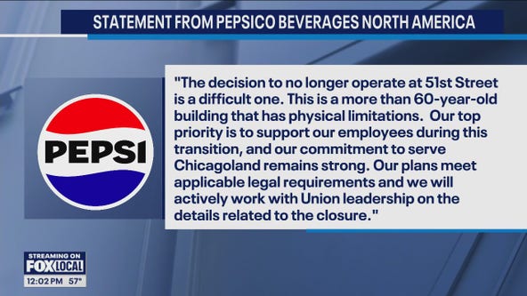 PepsiCo abruptly closes Chicago facility