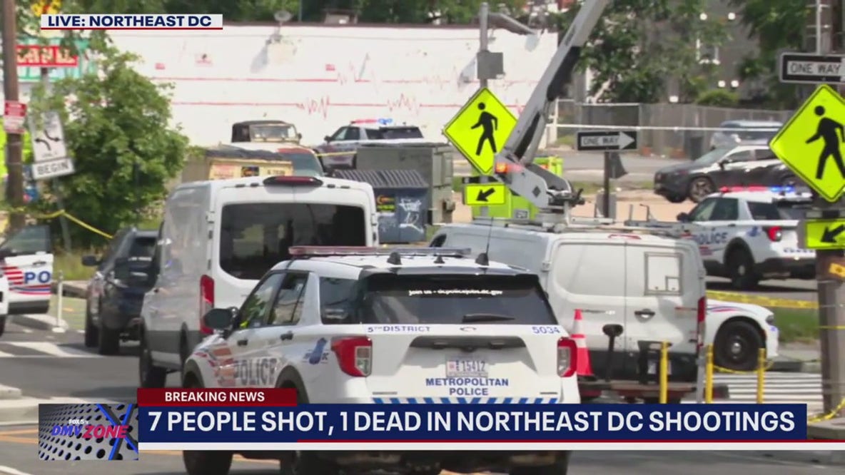 7 people shot, 1 dead in Northeast DC shootings