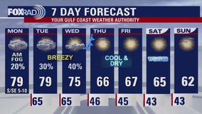 Houston weather forecast for Dec. 16