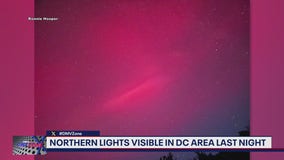 Northern Lights illuminates DC, Maryland, Virginia sky