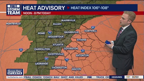 Heat Advisory for Sunday Afternoon in Metro Atlanta