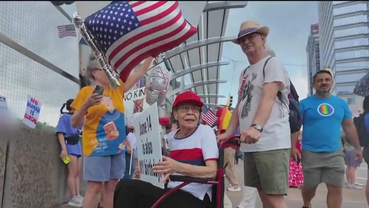 At 89, Atlanta woman attends 'No Kings Day' protest