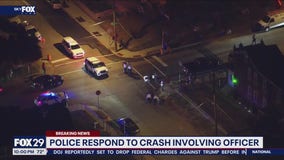 Police respond to crash involving officer in Holmesburg