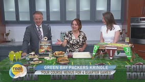 Green Bay Packers Kringle; 'Four Course Menus for 4 Quarter Games'