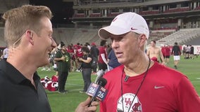 UH Cougars Head Coach Willie Fritz talks with FOX 26